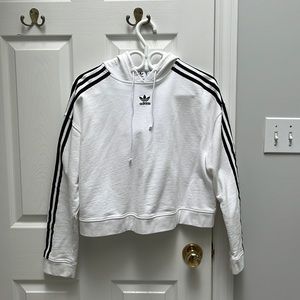 Adidas, thin white hoodie